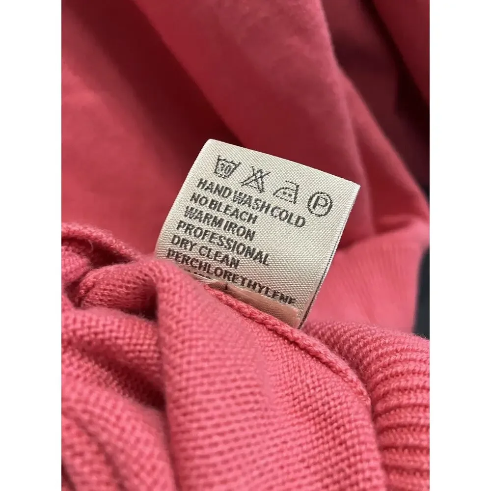 Peter Millar Silk Blend Coral V-Neck Sweater Sea Island Size XXL